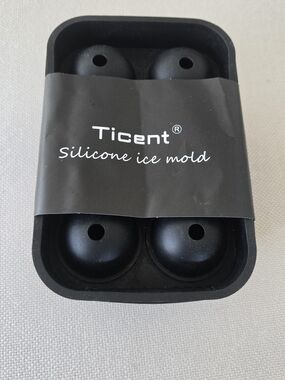 Ticent Silicone Ice Mold ROUND & SQUARE CUBE MAKER TRAY